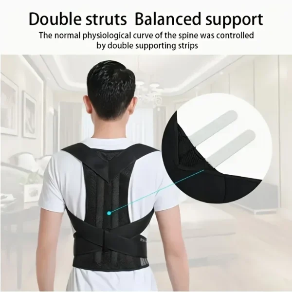 adjustable back posture corrector with breathable shoulder and waist support straps for boys and girls to relieve back pain