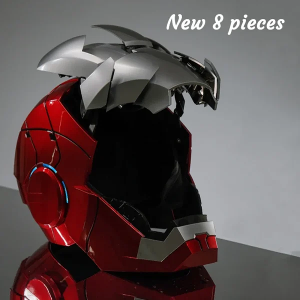 iron man helmet mk5 electric voice activated control wearable mask 1:1 automatic opening closing model figure adult toy gift