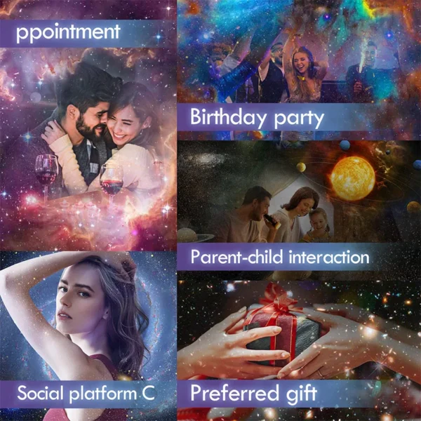 planetarium projector galaxy projector star projector 13 sheets of film meet fantasy of starry sky extreme romantic for bedroom