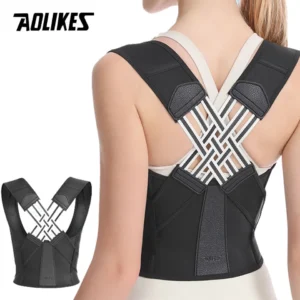 aolikes new back posture corrector brace for women men breathable back posture correction back support belt adjustable shoulde