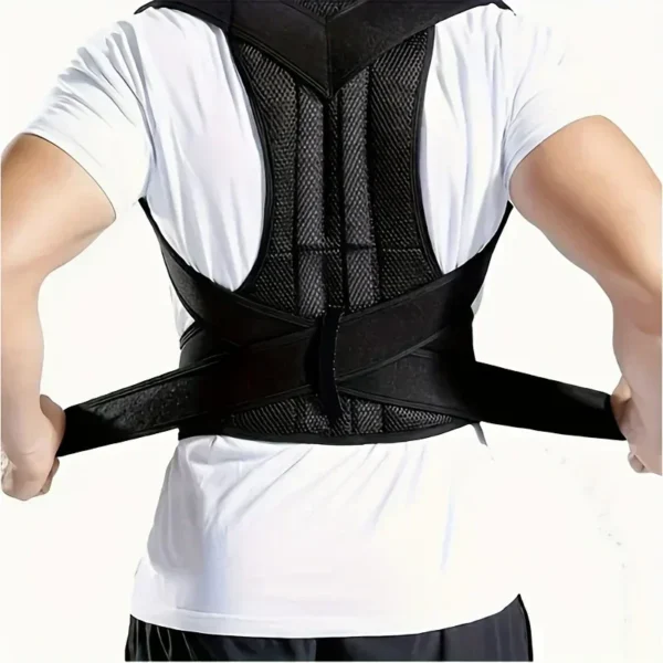 adjustable back posture corrector with breathable shoulder and waist support straps for boys and girls to relieve back pain