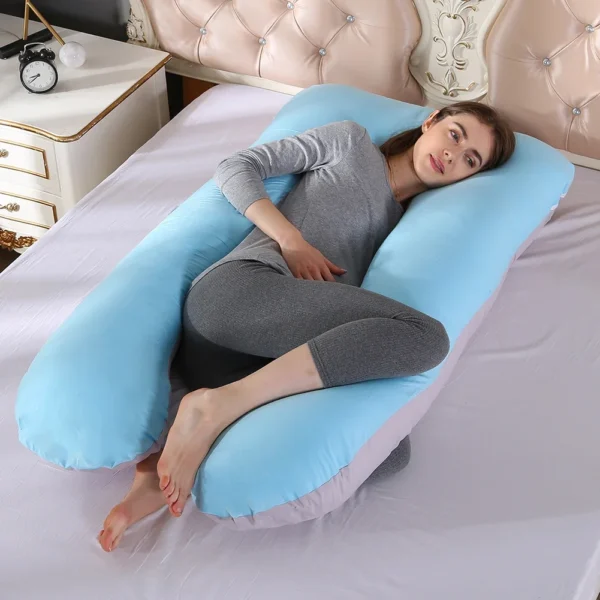 Pregnant Pillow Case Maternity Pillow Case Pure Cotton Cover Multifunction U-shape for Pregnant Women - Image 4