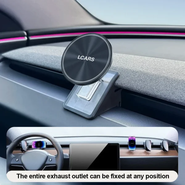 Universal Magnetic Car Phone Holder for Tesla Model 3 Highland & Model Y LAUNCH Car Vent Mount Silicone Navigation Stand - Image 2