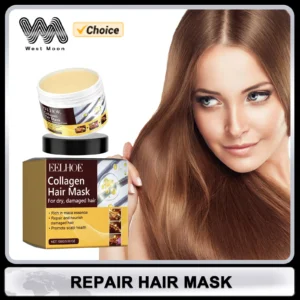 collagen hair mask anti dryness moisturizing deep repairing damage frizz oil control softening root smooth shiny hair care cream