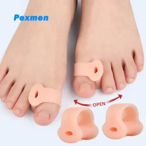 Pexmen 2Pcs Toe Separator Bunion Corrector Gel Toe Spacer Toe Protector Relief Pain from Bunion Overlapping and Drifted Toe