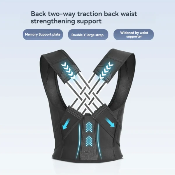 aolikes new back posture corrector brace for women men breathable back posture correction back support belt adjustable shoulde