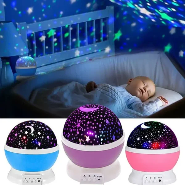 galaxy projector starry sky rotating led night light planetarium children bedroom star night lights moon light kids gift lamp