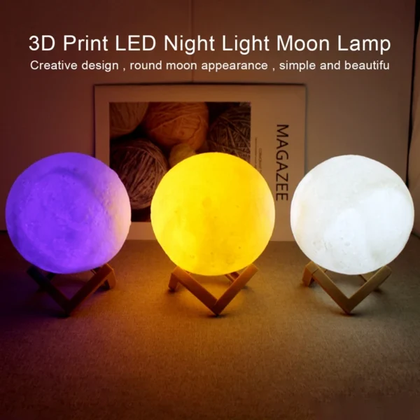 book light led moon light galaxy light, moon night light, girl, boy, child birthday gift, bedroom decoration indoor lighting