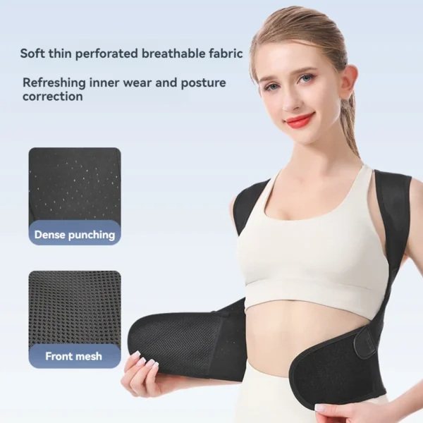 aolikes new back posture corrector brace for women men breathable back posture correction back support belt adjustable shoulde