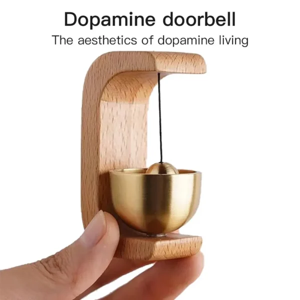 dopamine wind bell magnetic inhalation home wind bell beech car into the door to remind the bell copper bell walnut copper ornam