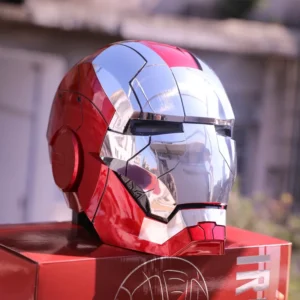 iron man helmet mk5 electric voice activated control wearable mask 1:1 automatic opening closing model figure adult toy gift