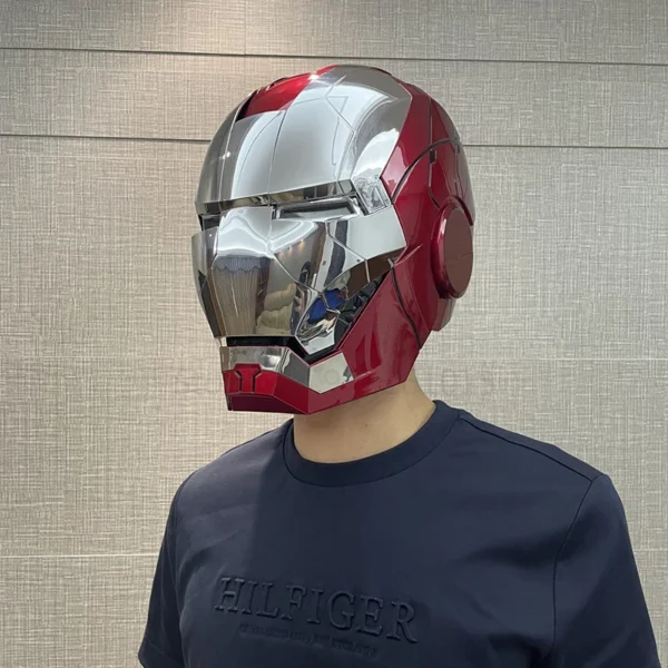 iron man helmet mk5 electric voice activated control wearable mask 1:1 automatic opening closing model figure adult toy gift