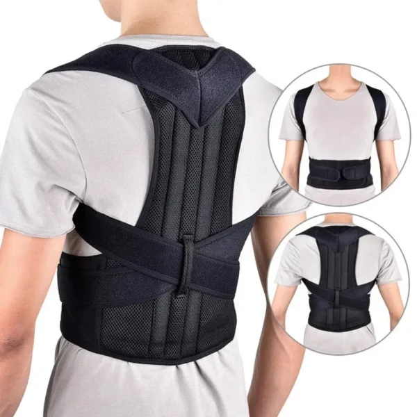 adjustable back posture corrector with breathable shoulder and waist support straps for boys and girls to relieve back pain