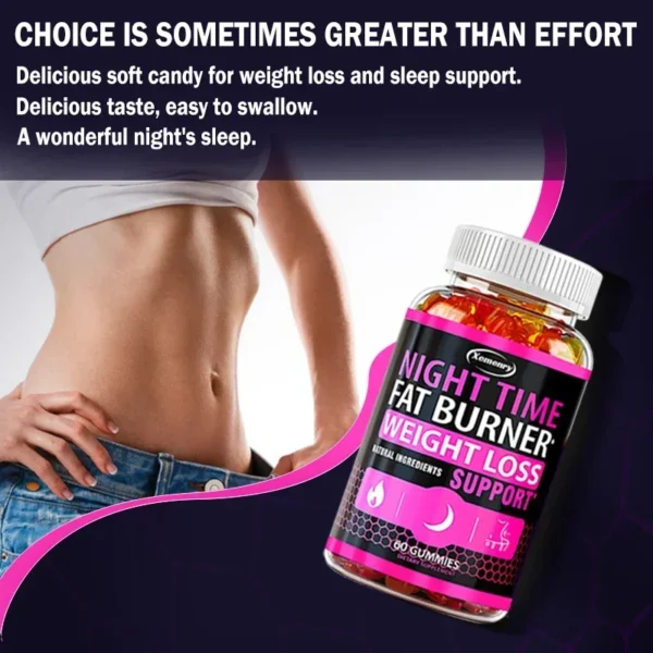 Nighttime Fat Burning Gummies - Burn Fat, Promote Metabolism, Healthy Weight Management, Improve Immunity - Image 6