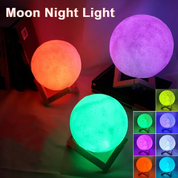 book light led moon light galaxy light, moon night light, girl, boy, child birthday gift, bedroom decoration indoor lighting