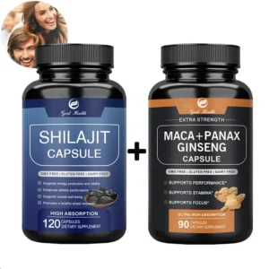 Hot Sale 100% Organic Shilajit & Maca Capsules For Male Hormone Balance Energy Supplement