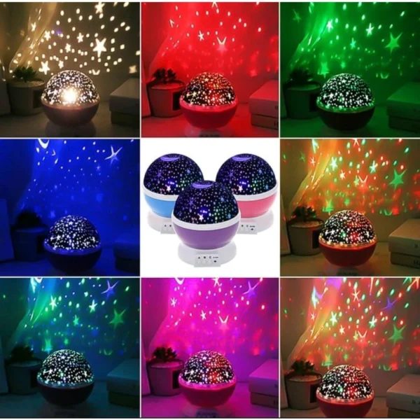 galaxy projector starry sky rotating led night light planetarium children bedroom star night lights moon light kids gift lamp