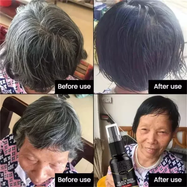 gray white hair treatment serum cover white hair to black natural color repair spray anti loss hair restore healthy hair care