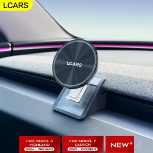 Universal Magnetic Car Phone Holder for Tesla Model 3 Highland & Model Y LAUNCH Car Vent Mount Silicone Navigation Stand